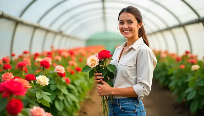Cultivo de Rosas en Invernadero