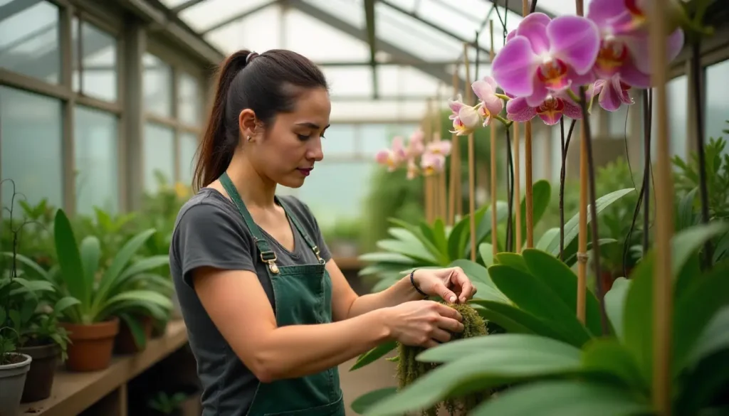 Plantación de orquídeas